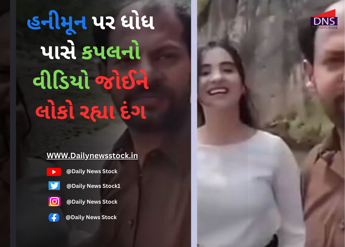 Viral : હનીમૂન પર ધોધ પાસે કપલનો વીડિયો જોઈને લોકો રહ્યા દંગ