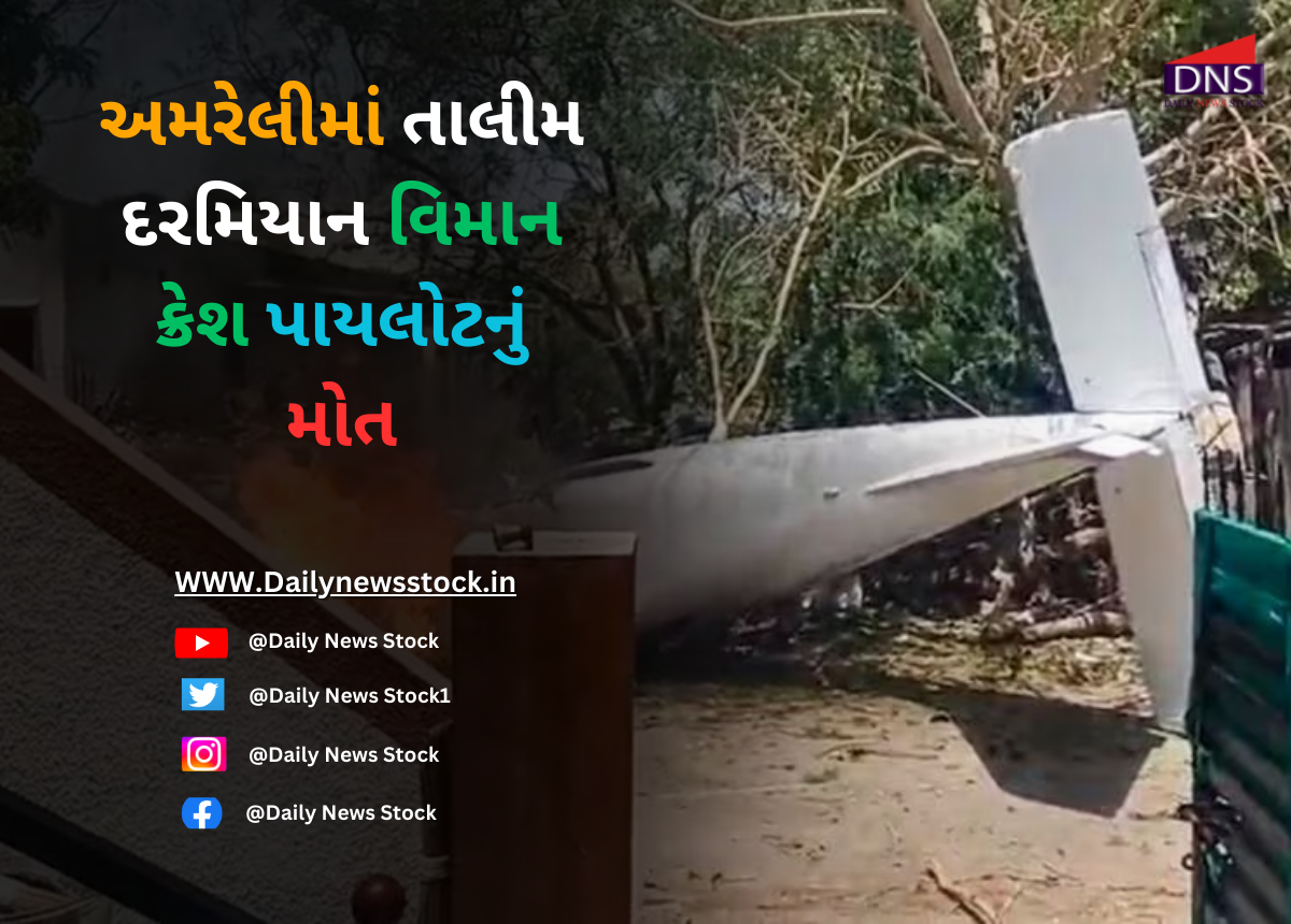 Gujarat : અમરેલીમાં તાલીમ દરમિયાન વિમાન ક્રેશ પાયલોટનું મોત