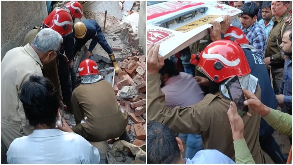 Gujarat : ત્રણ માળનું જર્જરિત મકાન અચાનક ધરાશાયી, મોટી દુર્ઘટના ટળી…