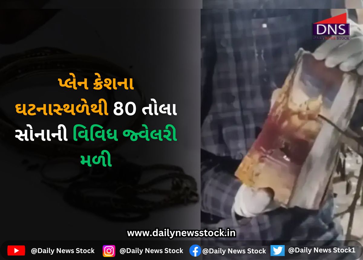 Plane Crash : પ્લેન ક્રેશના ઘટનાસ્થળેથી 80 તોલા સોનાની વિવિધ જ્વેલરી મળી