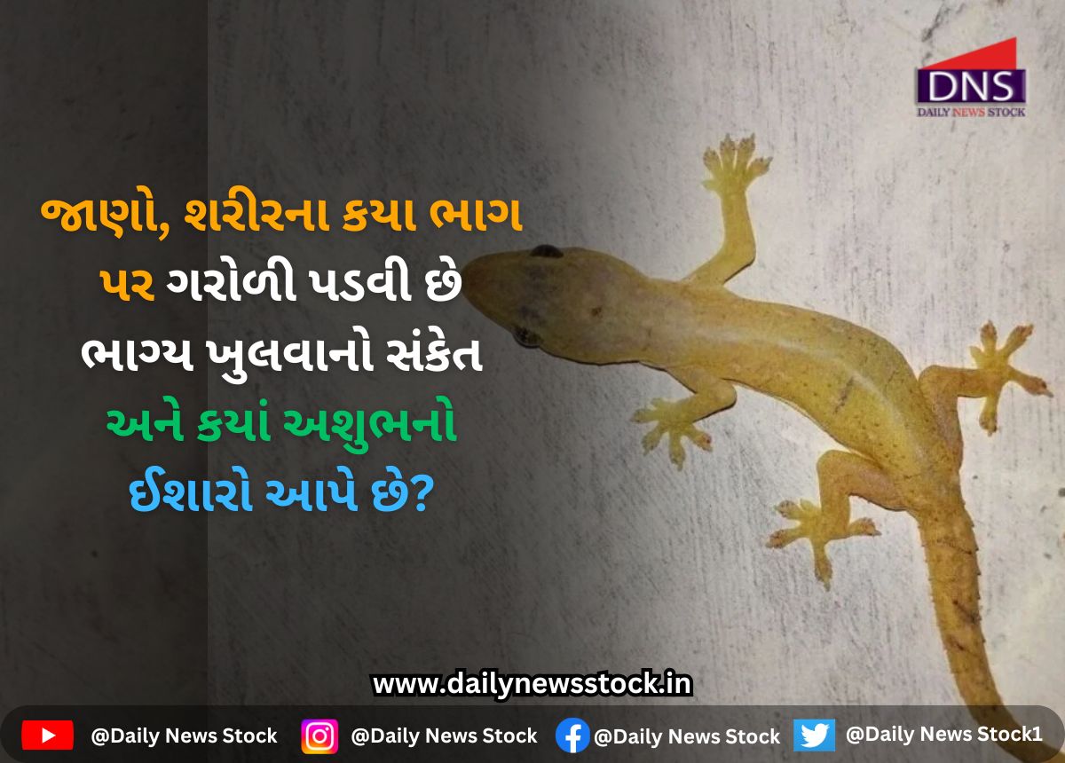 Ajab Gajab : જાણો, શરીરના કયા ભાગ પર ગરોળી પડવી છે ભાગ્ય ખુલવાનો સંકેત અને કયાં અશુભનો ઈશારો આપે છે?