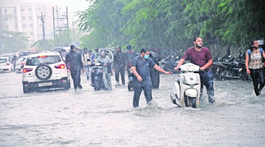 heavy rain daily news stock